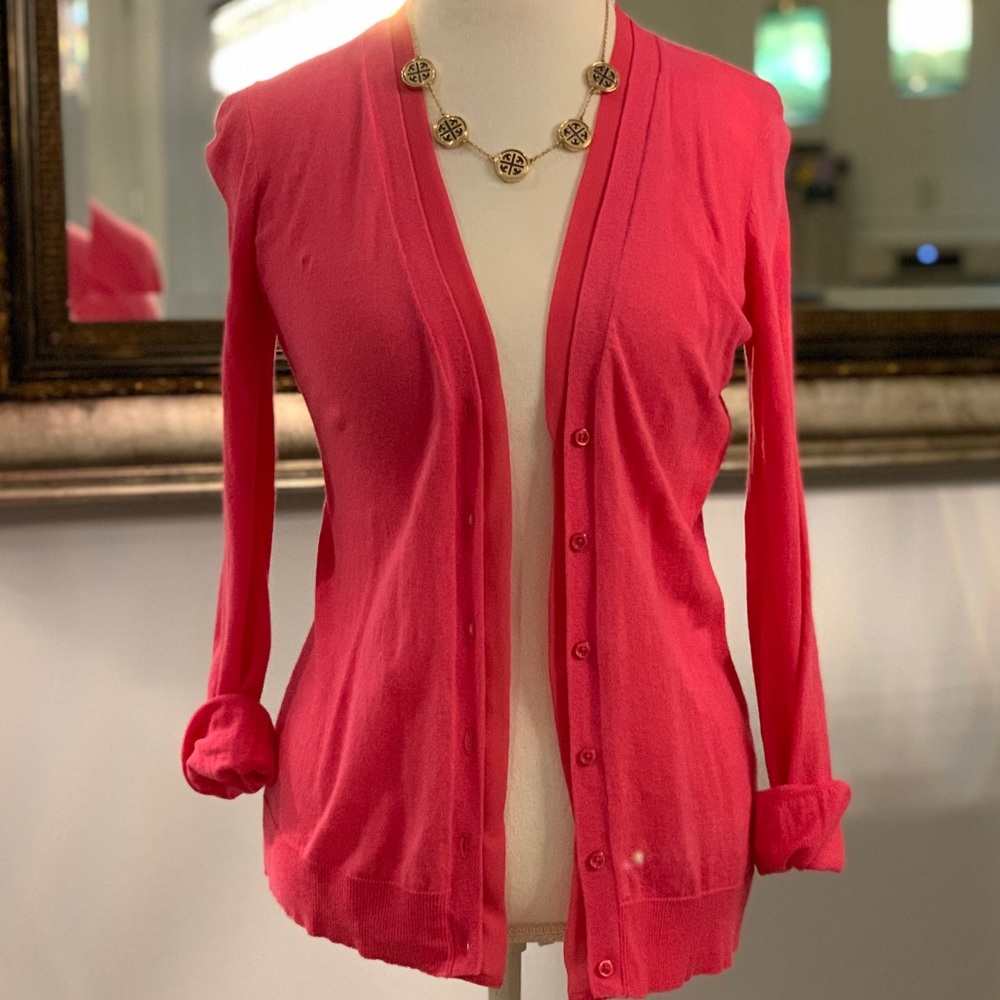 Ralph Lauren Cardigan w/ Chiffon Detail size S